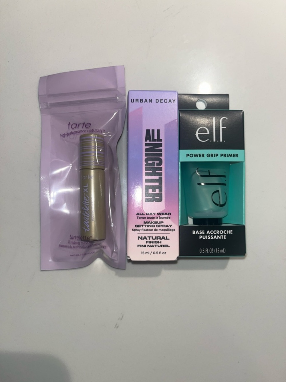 Makeup mini kit - Tarte mascara, Urban Decay all nighter and elf primer